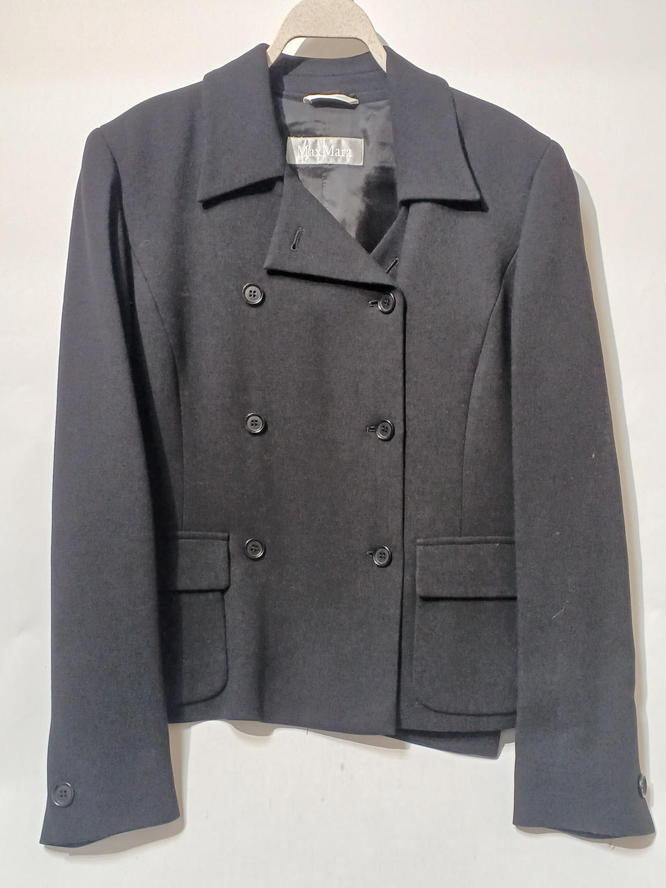 MaxMara ストライプ ダブルブレストジャケット　背抜き MAX MARA|ダブルブレストジャケット|HARDOFFオフモール（オフモ