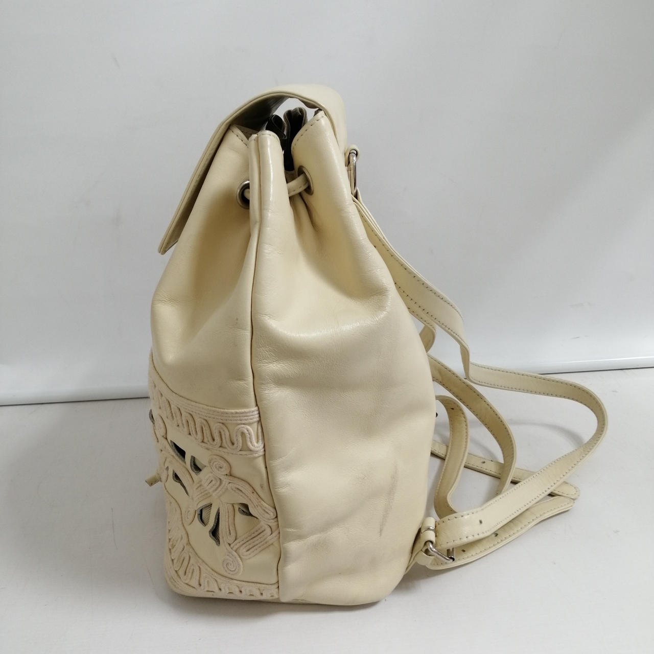 Jean Paul Gaultier プリントハート巾着ショルダーバッグ WHT Jean Paul Gaultier プリントハート巾着ショルダーバッグ WHT