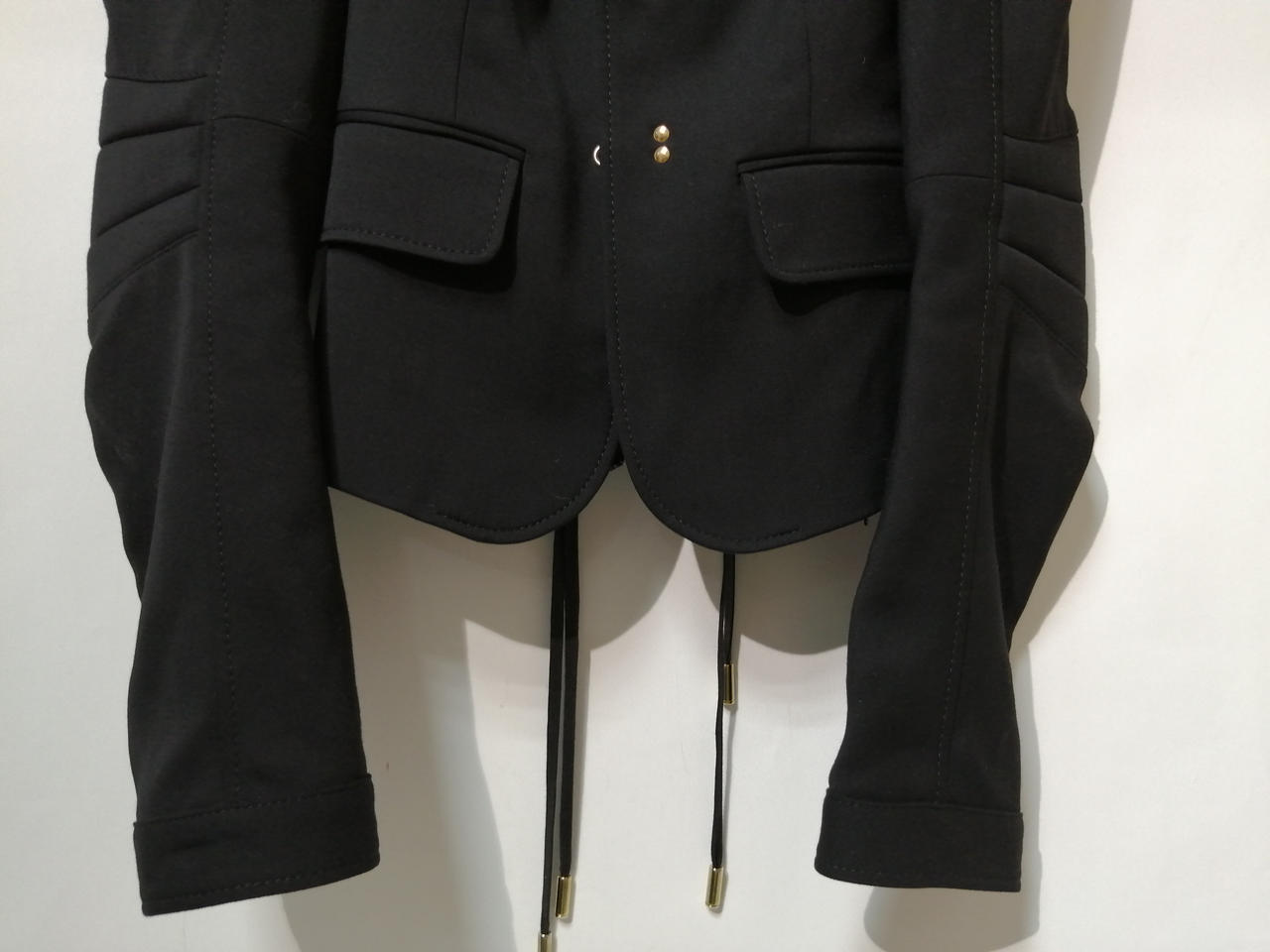 DSQUARED2 テーラードジャケット 48 ブラック　新品同様 DSQUARED2|編み上げテーラードジャケット|HARDOFFオフモール