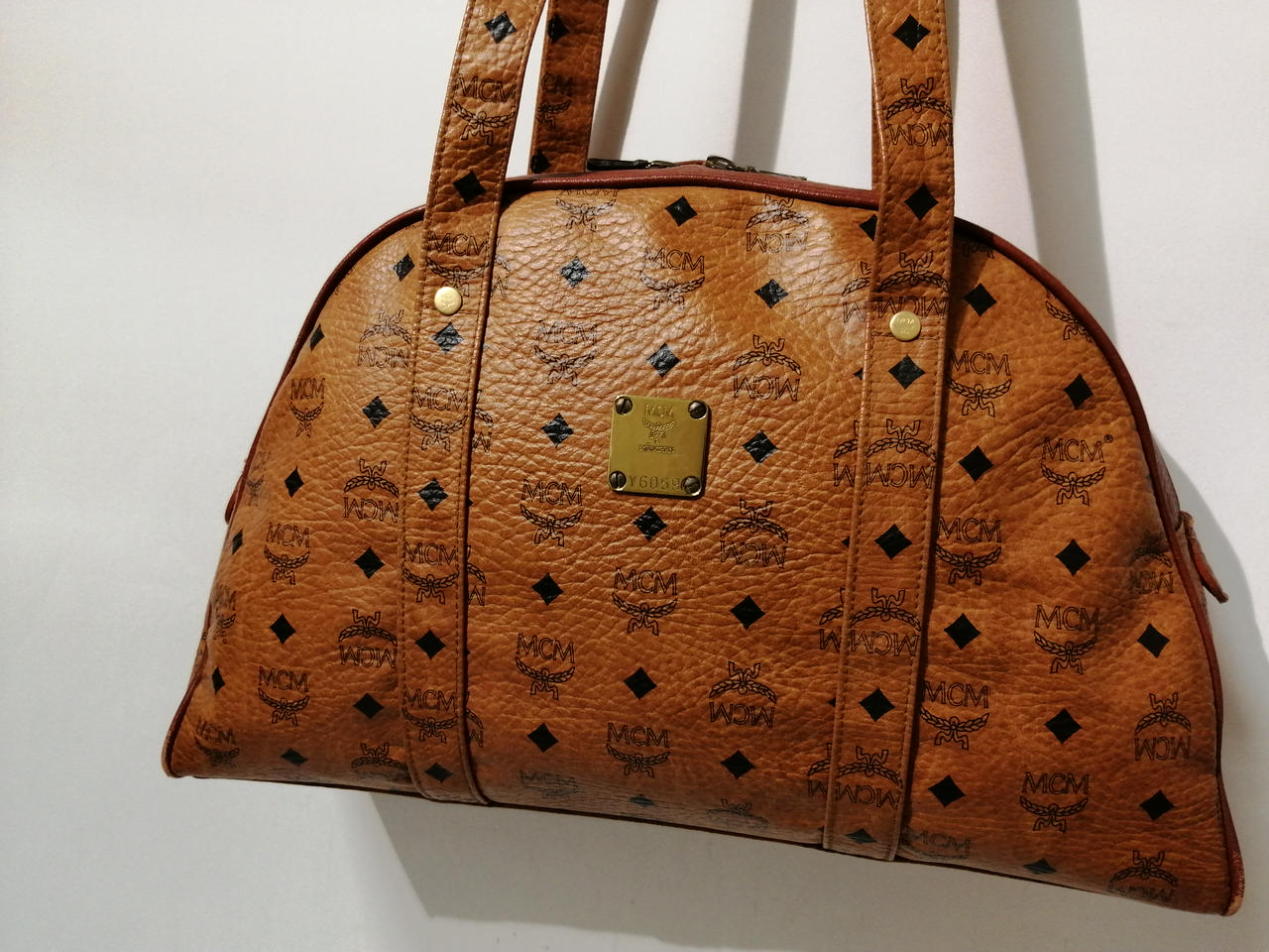 大人気✨　MCM ハンドバック　ヴィセトス柄　ハンド　プレート　ボストンバック エムシーエム(MCM)|ヴィセトス柄ボストンバッグ|HARDOFFオフモール