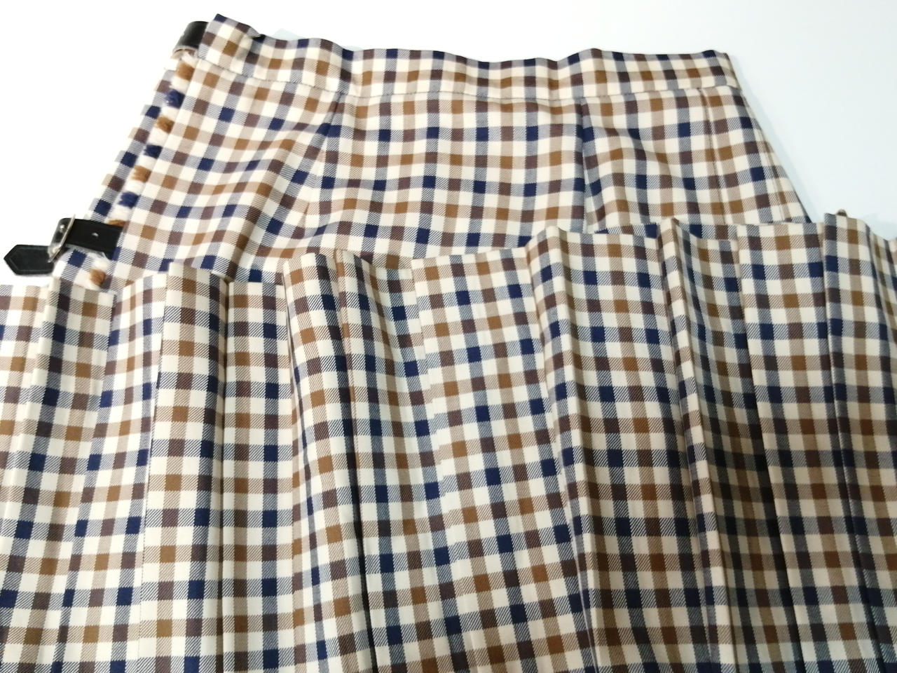 AQUASCUTUM|チェック柄プリーツラップスカート|【ハードオフ公式通販