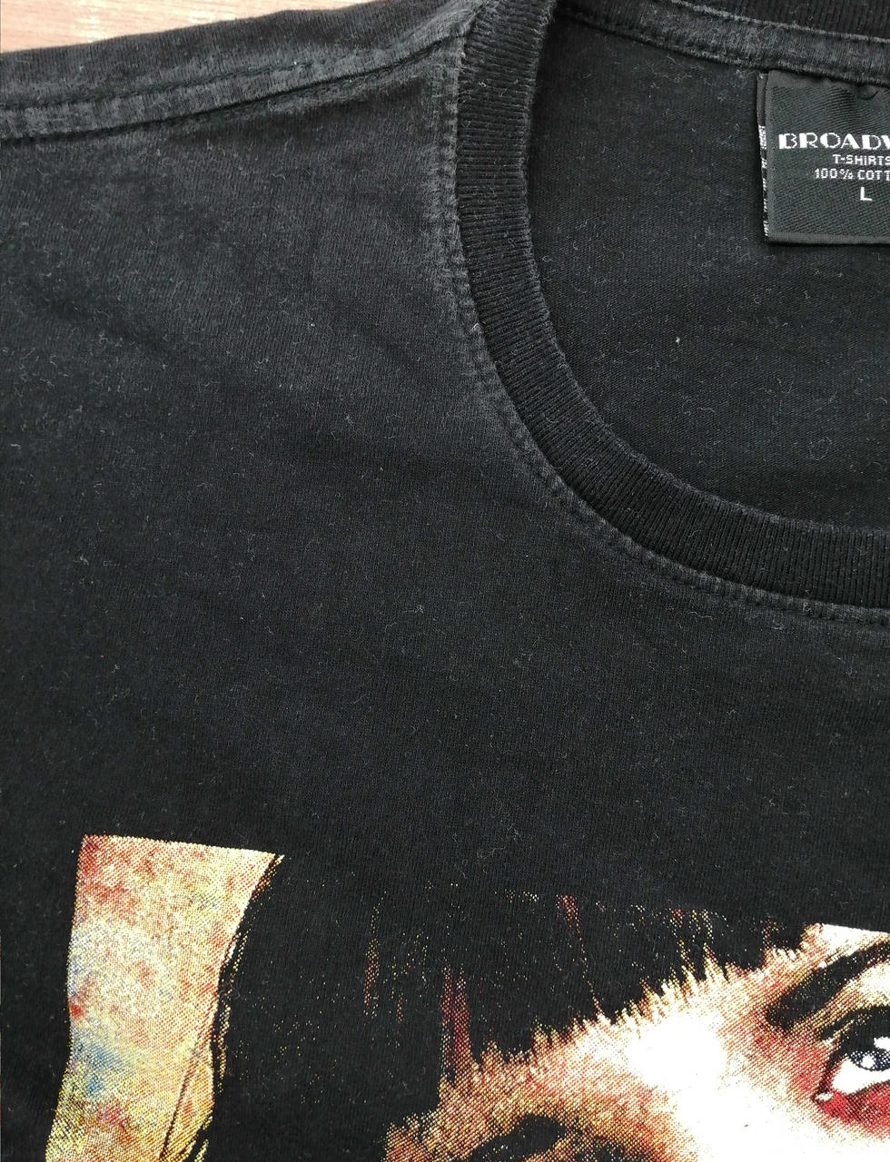 首元と肩部分に色褪せ有り