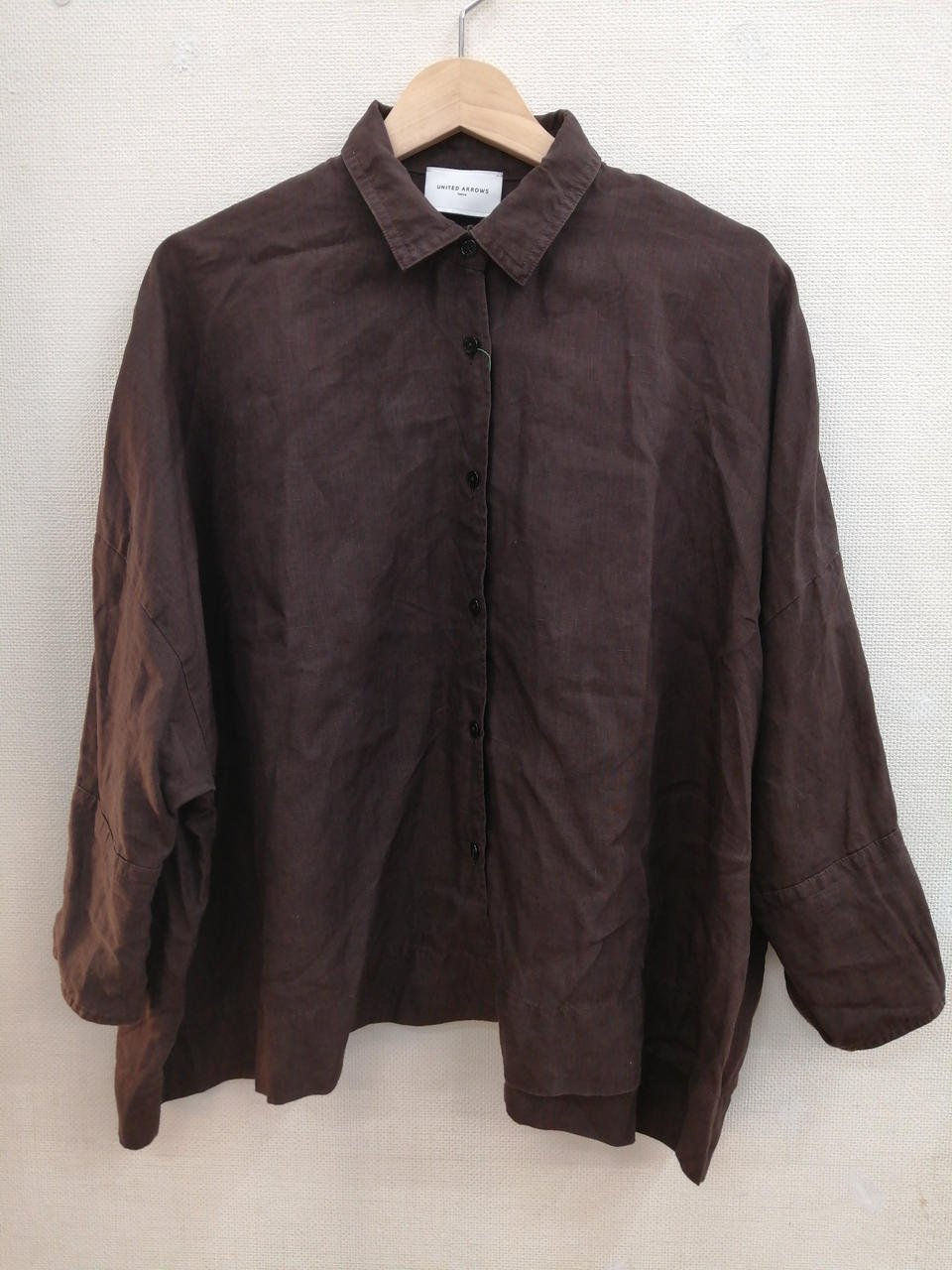 フォロー割☆【新品】ユナイテッドアローズ リネンワイドシャツ 定価1.9万円 ユナイテッドアローズ(UNITED ARROWS)|リネンワイドシャツ|【ハード