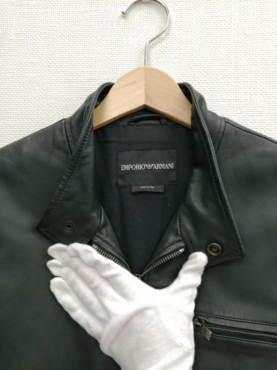Emporio Armani レザー手袋　メンズ　新品　ブラック Emporio Armani レザー手袋 メンズ 新品 ブラック 楽天市場
