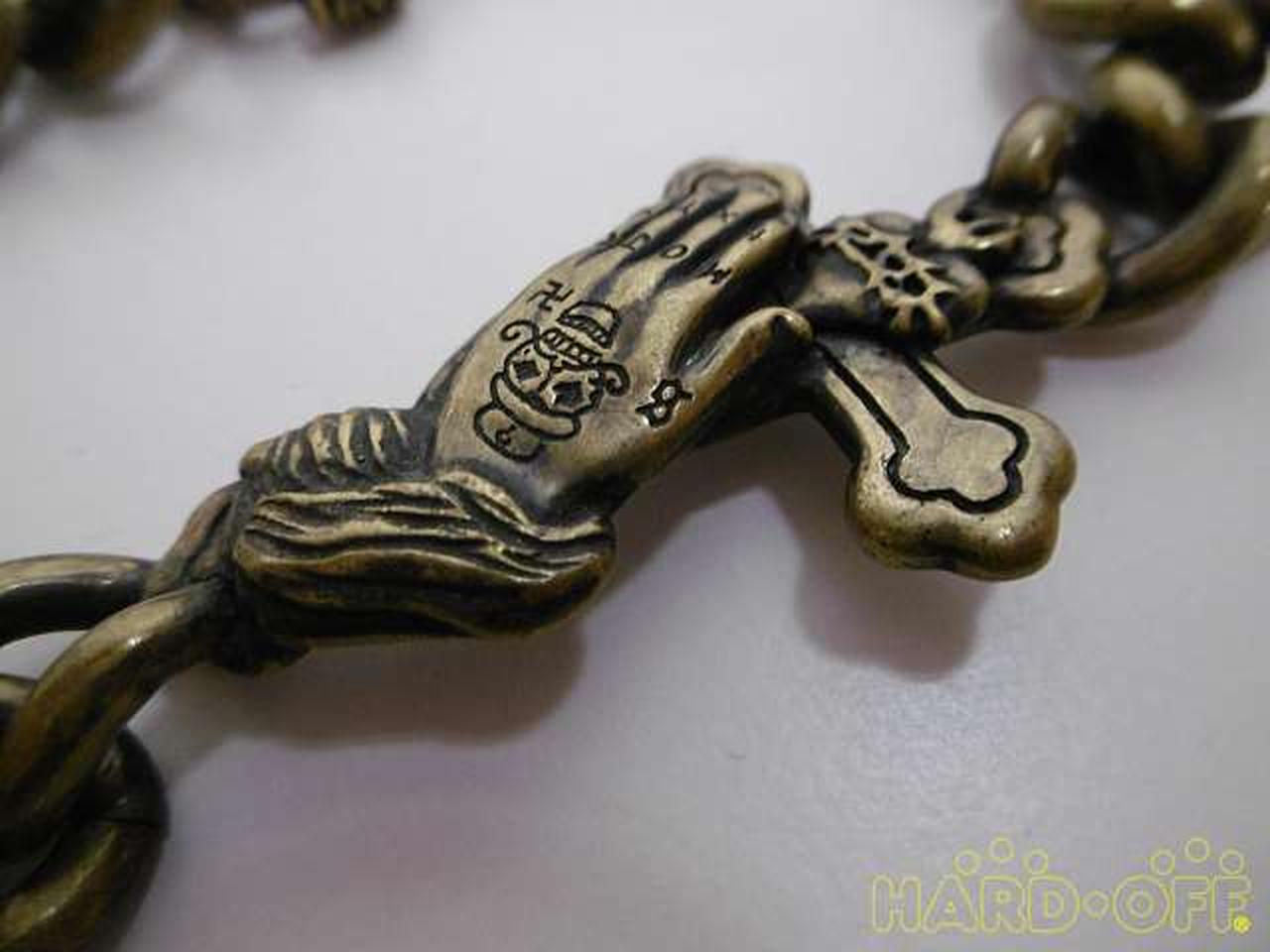 スカルウォレットチェーンΩ 古着 メンズ アクセサリー