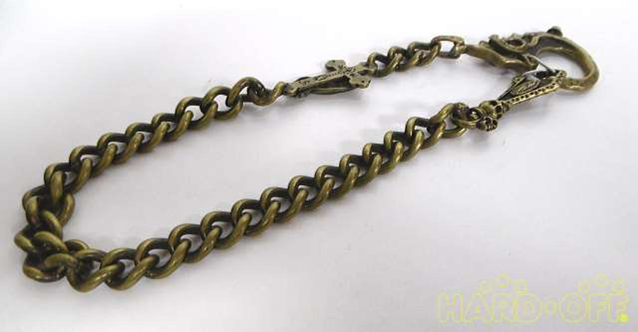 スカルウォレットチェーンΩ 古着 メンズ アクセサリー