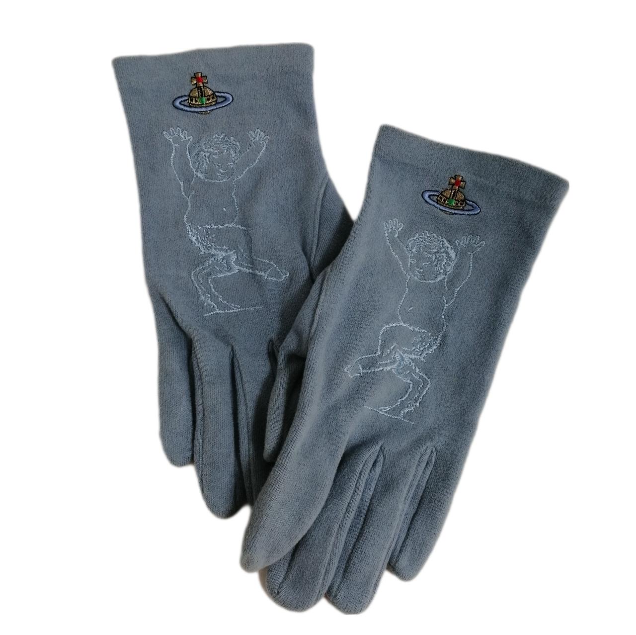 Vivienne Westwood レザーニット手袋 ヴィヴィアンウエストウッド レザー ニット 手袋 Vivienne Westwood