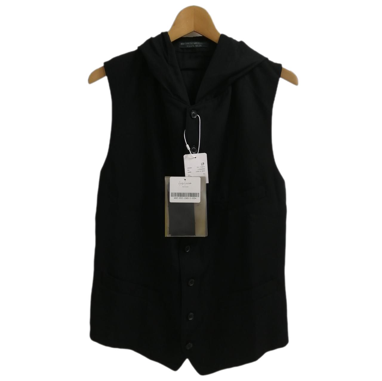 ヨウジヤマモトフード付きブラックベスト Yohji Yamamoto - yohji yamamoto□ヨウジヤマモト フード付き