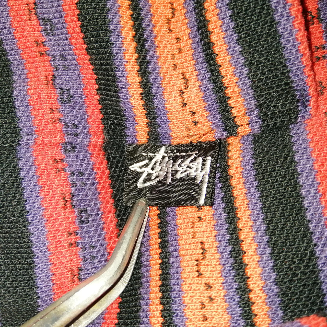 美品 old stussy ボーダー ストライプ ビーニー ウール ファー 美品 old stussy ボーダー ストライプ ビーニー ウール ファー