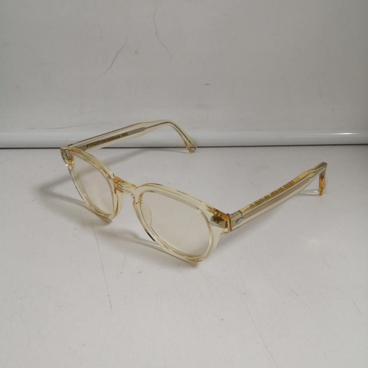 正規品 MOSCOT LEMTOSH FLESH 美品 クリア シリアル番号入り MOSCOT LEMTOSH FLESH モスコット レムトッシュ フレッシュ