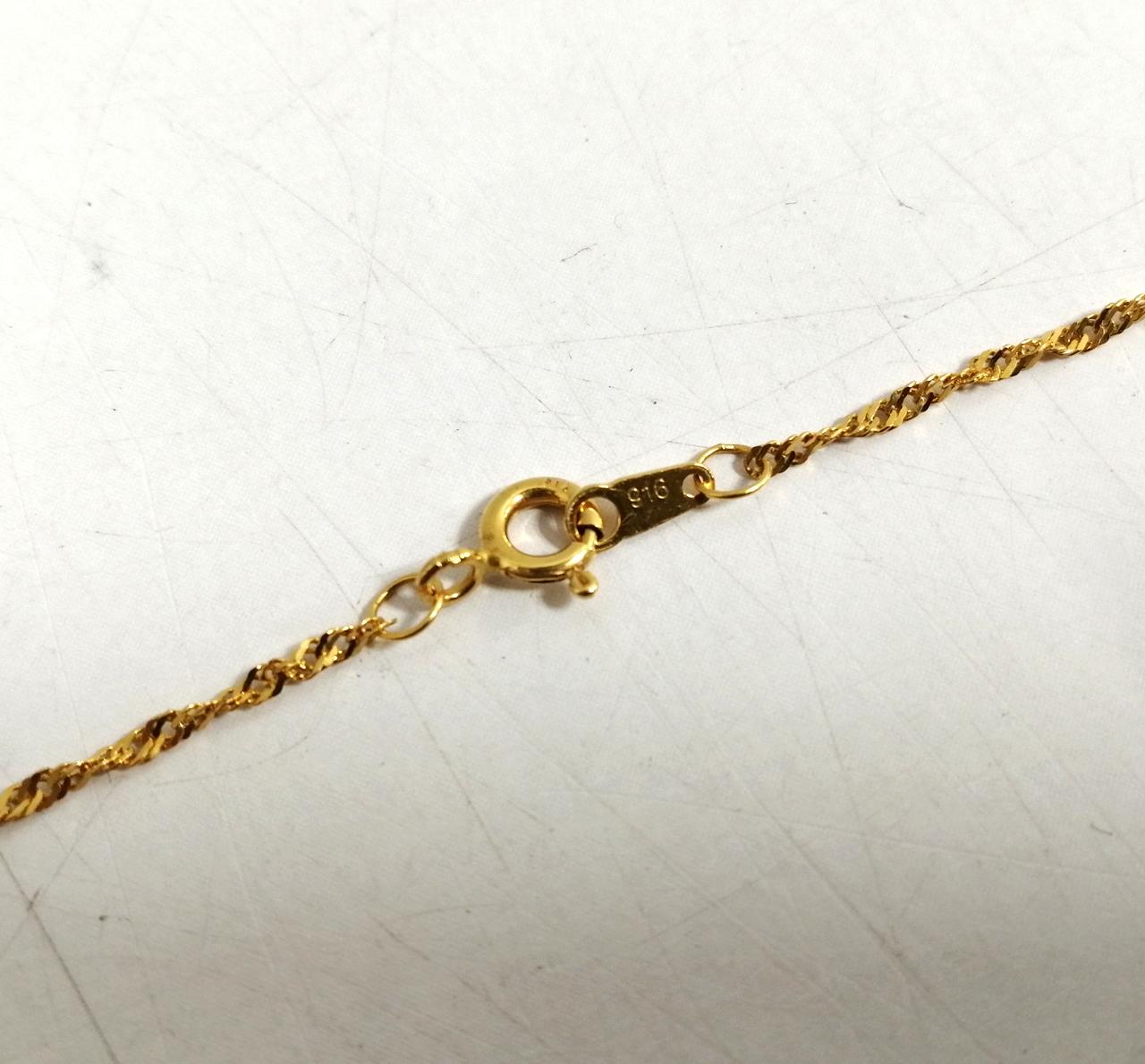 ネックレス　18K 刻印あり 19g 18金 ネックレス レディース K18 ダイヤモンド 四葉 クローバー