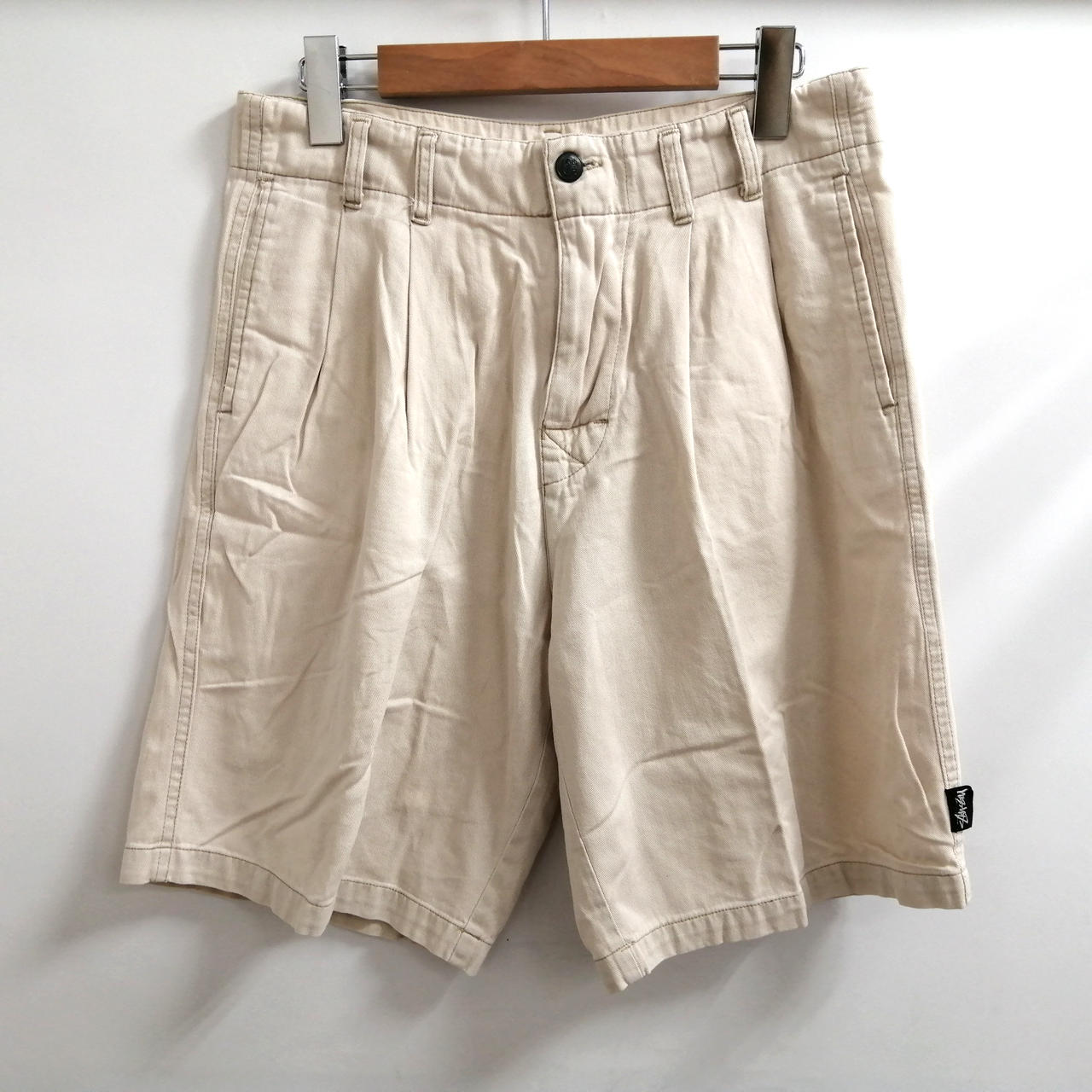 STUSSY / 80s/OLD/ショートパンツ/28/コットン/BEG STUSSY|80Sコットンハーフパンツ|HARDOFFオフモール（オフモ