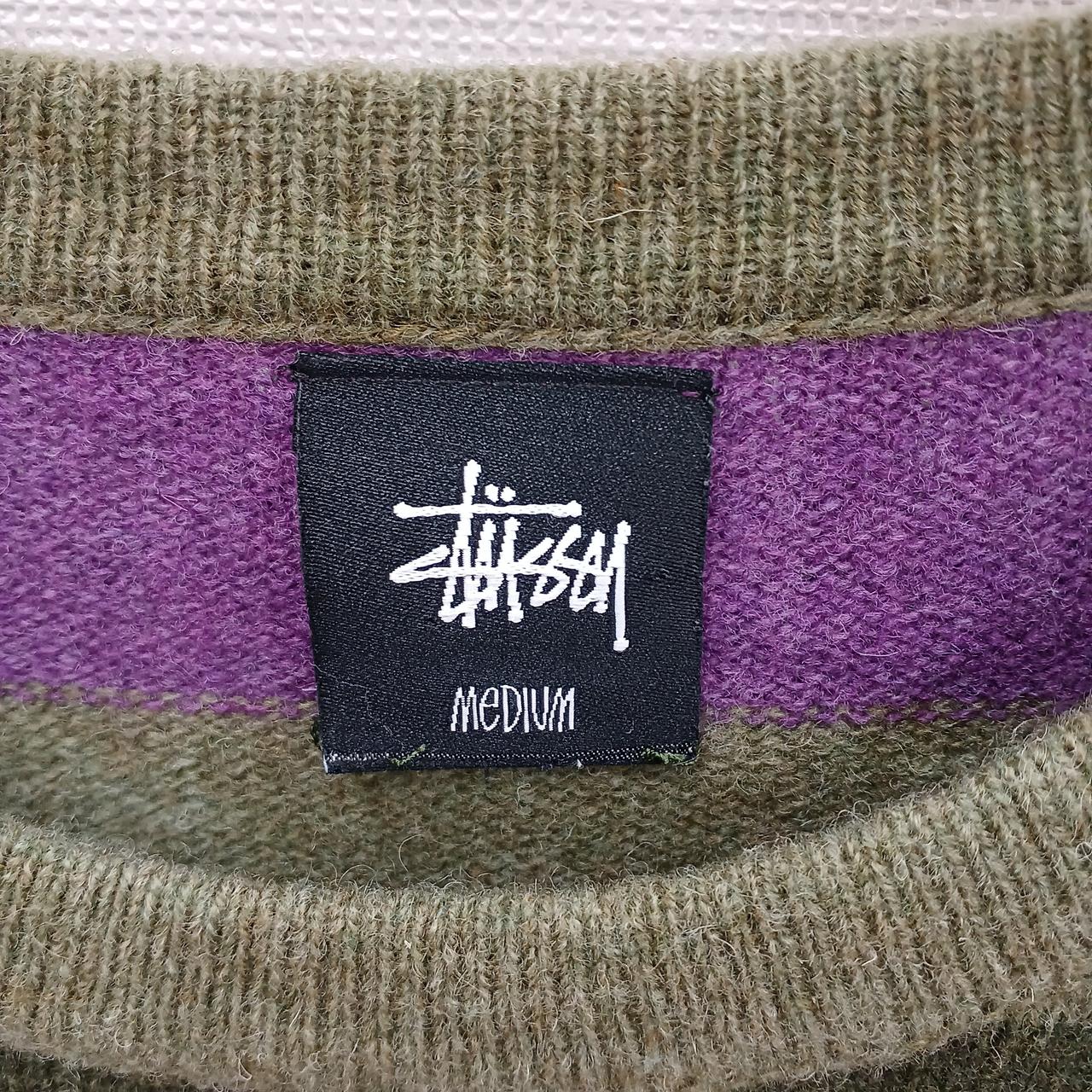 Stussy ボーダーニット 刺繍ロゴ” old stussy 紺タグ ボーダー ニット セーター L