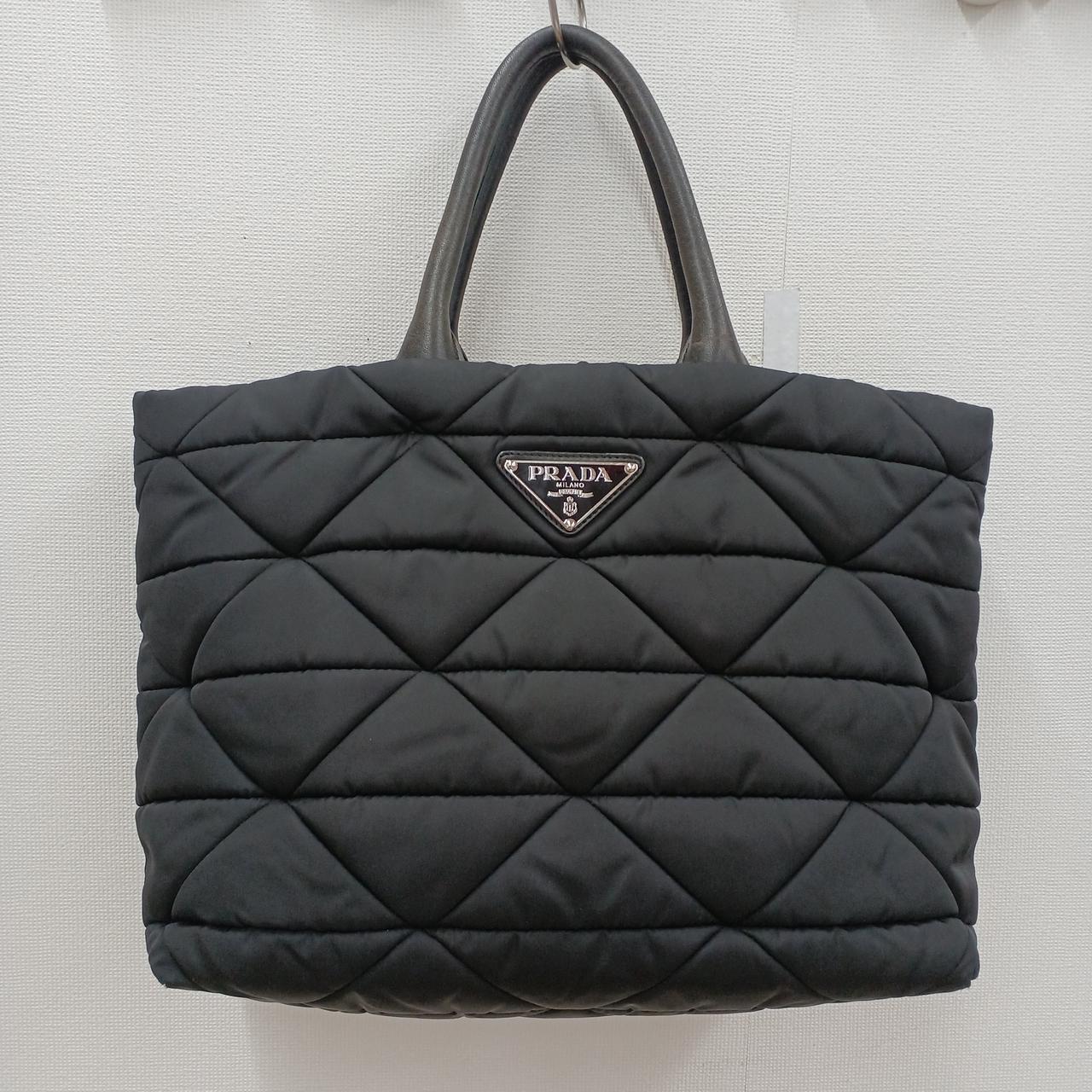 PRADA ブラック キルティング トートバッグ PRADA(PRADA)|キルティングトートバッグ|HARDOFFオフモール