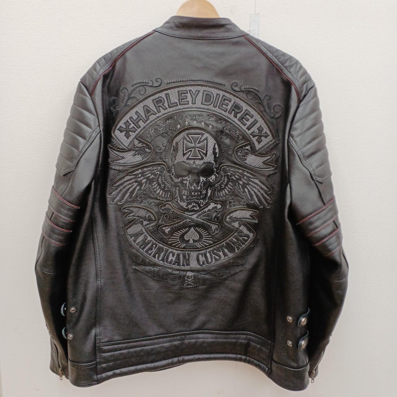 HARLEY DIEREIシングルライダースジャケット　髑髏スカル　レザー5XL HARLEY DIEREI|シングルライダースジャケット|HARDOFFオフモール