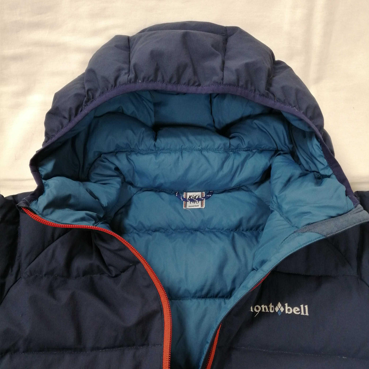 モンベル　ウィンドストッパー ダウンパーカ　montbell 160 美品 モンベル ウインドストッパー ダウンパーカ 130 ネイビー