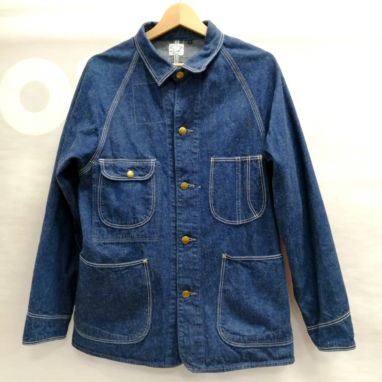 美品 オアスロウ 大戦 デニム カバーオール 月桂樹ボタン 1サイズ 美品 オアスロウ 大戦 デニム カバーオール 月桂樹ボタン 1サイズ