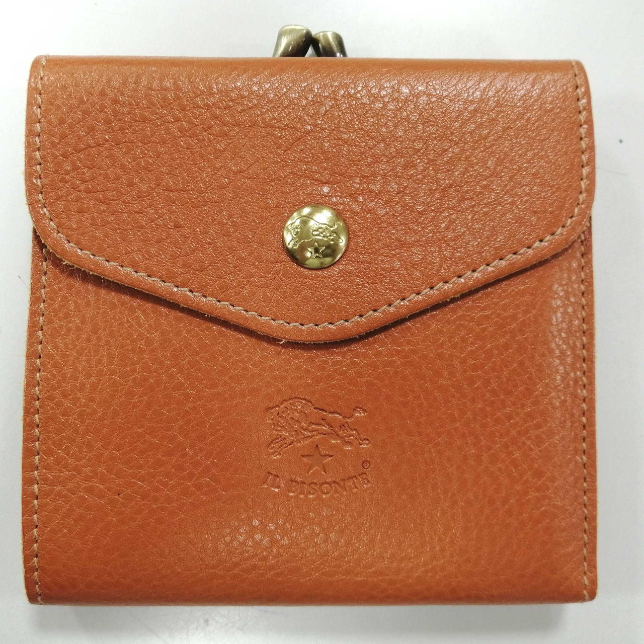 イルビソンテ(IL BISONTE)|レザー二つ折りがま口財布|HARDOFF