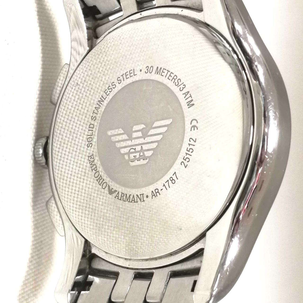 EMPORIO ARMANI|ブルーダイアルクラシッククロノグラフ時計|【ハード