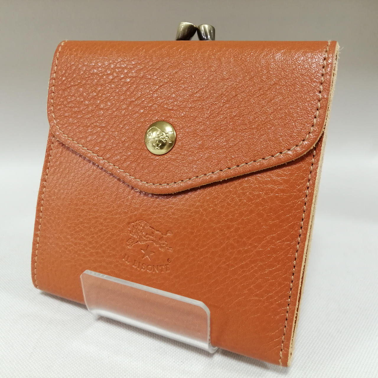 イルビソンテ(IL BISONTE)|レザー二つ折りがま口財布|HARDOFF