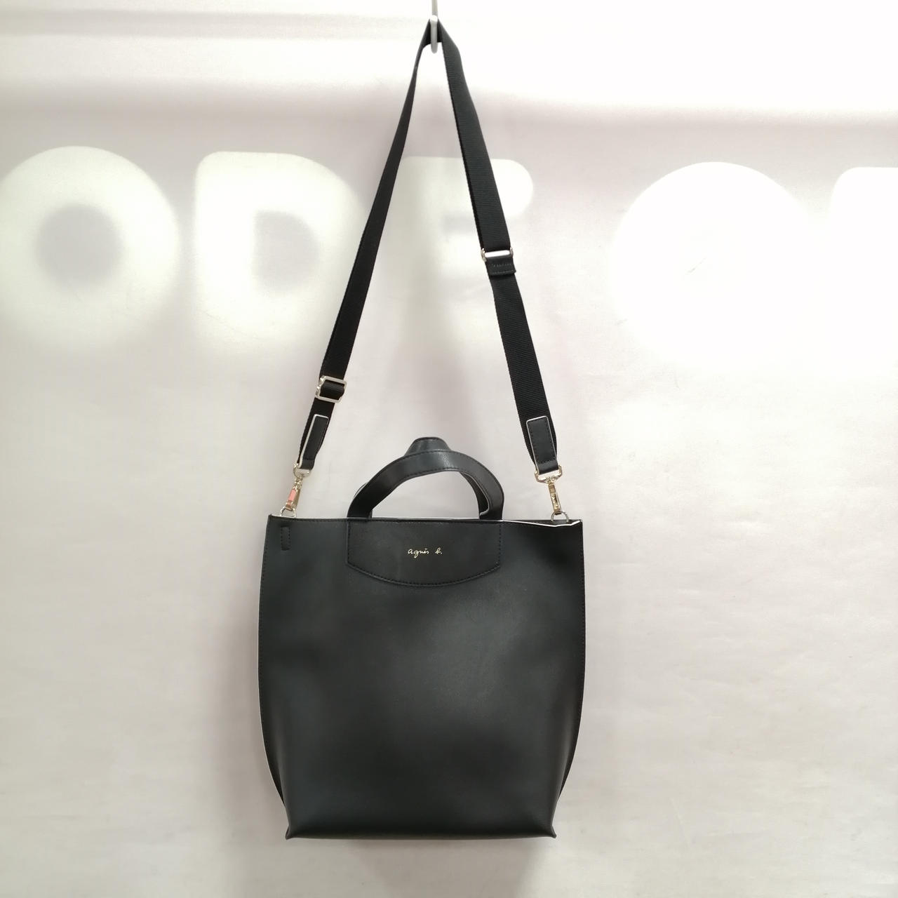 agnes b. アニエスベー 2way 旅行用ショルダーバッグ ブラック agnes b アニエスベー バッグ ショルダーバッグ ブラック 2way