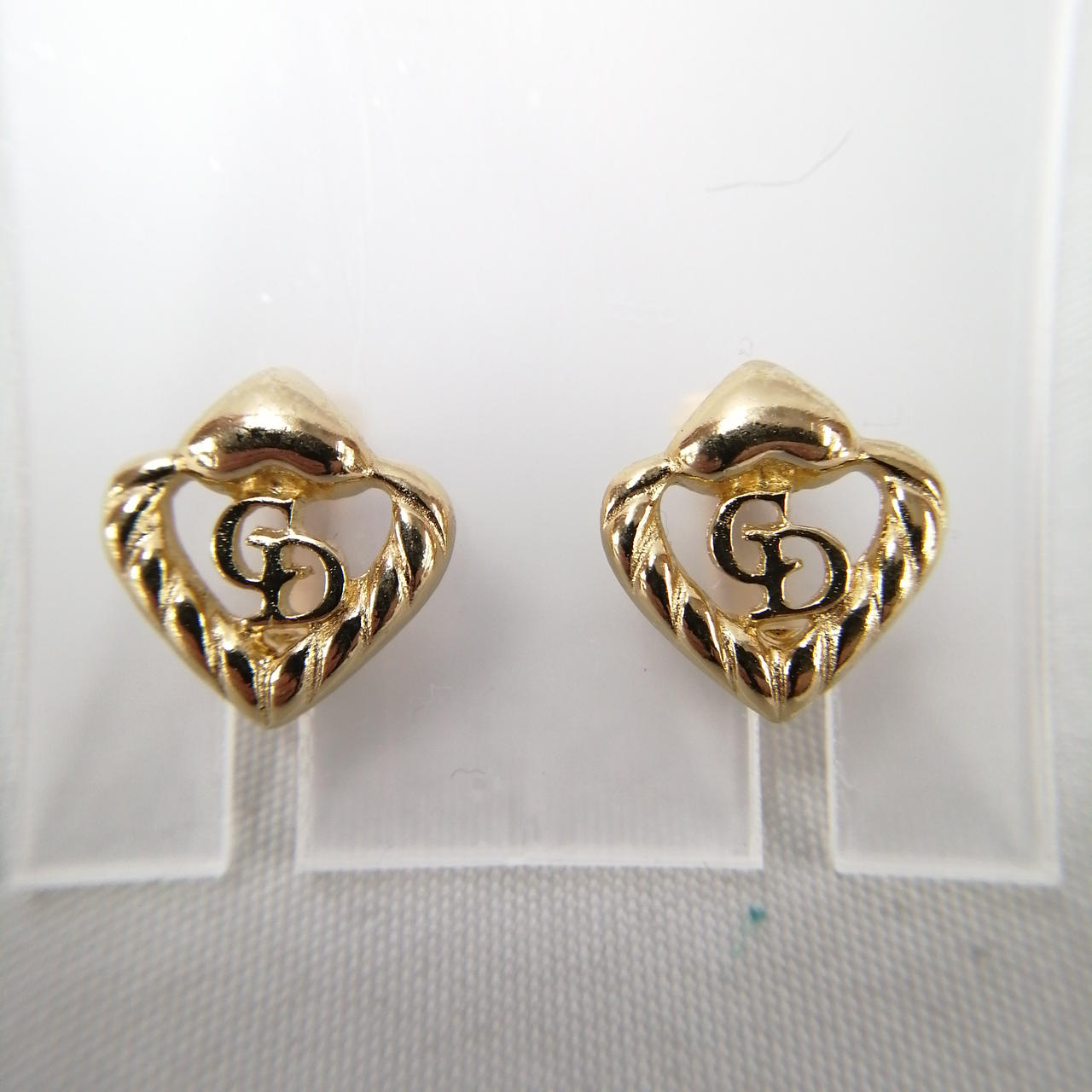 超希少 Christian Dior ロゴ ハート イヤリング 【公式通販】