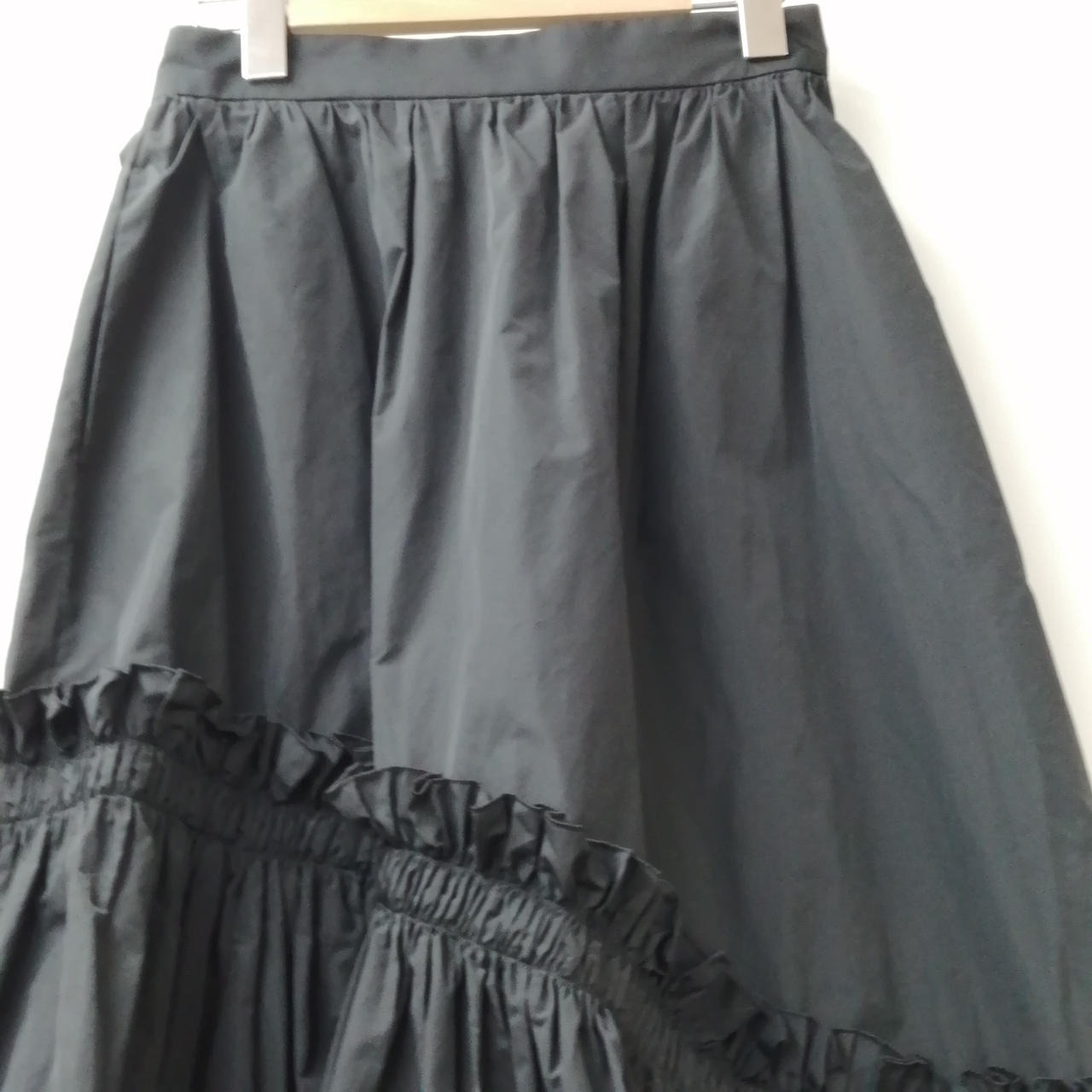 UNITED ARROWS ユナイテッドアローズ ギャザースカート36 UNITED ARROWS LTD. OUTLET｜ナイロン ドロスト アシンメトリー