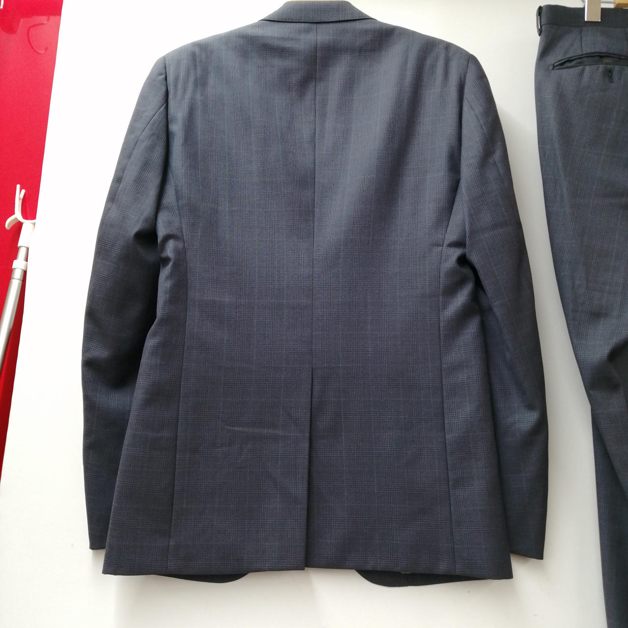 未使用級✨️アザブテーラー　セットアップスーツ44　チェック柄2Bアンコン紺 ZARA - ZARA MAN☆新品タグ付☆チェック柄☆セットアップ