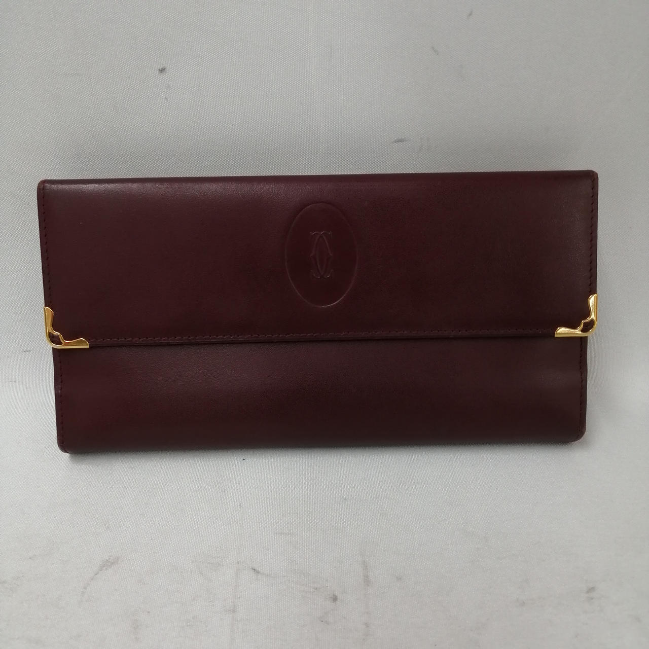 カルティエ 長財布 がま口 付属品あり L300002 Cartier カルティエ 新品同様 マスト ドゥ L3000002 ガマ口 三