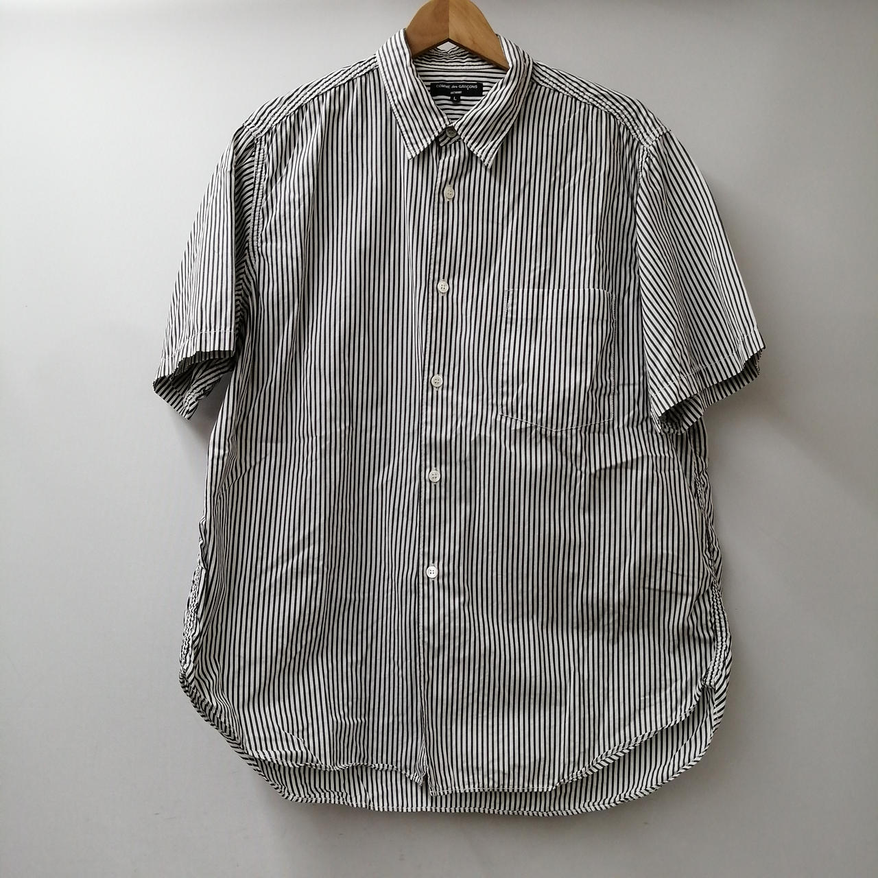 COMME DES GARCONS HOMME|ストライプ柄ショートスリーブシャツ