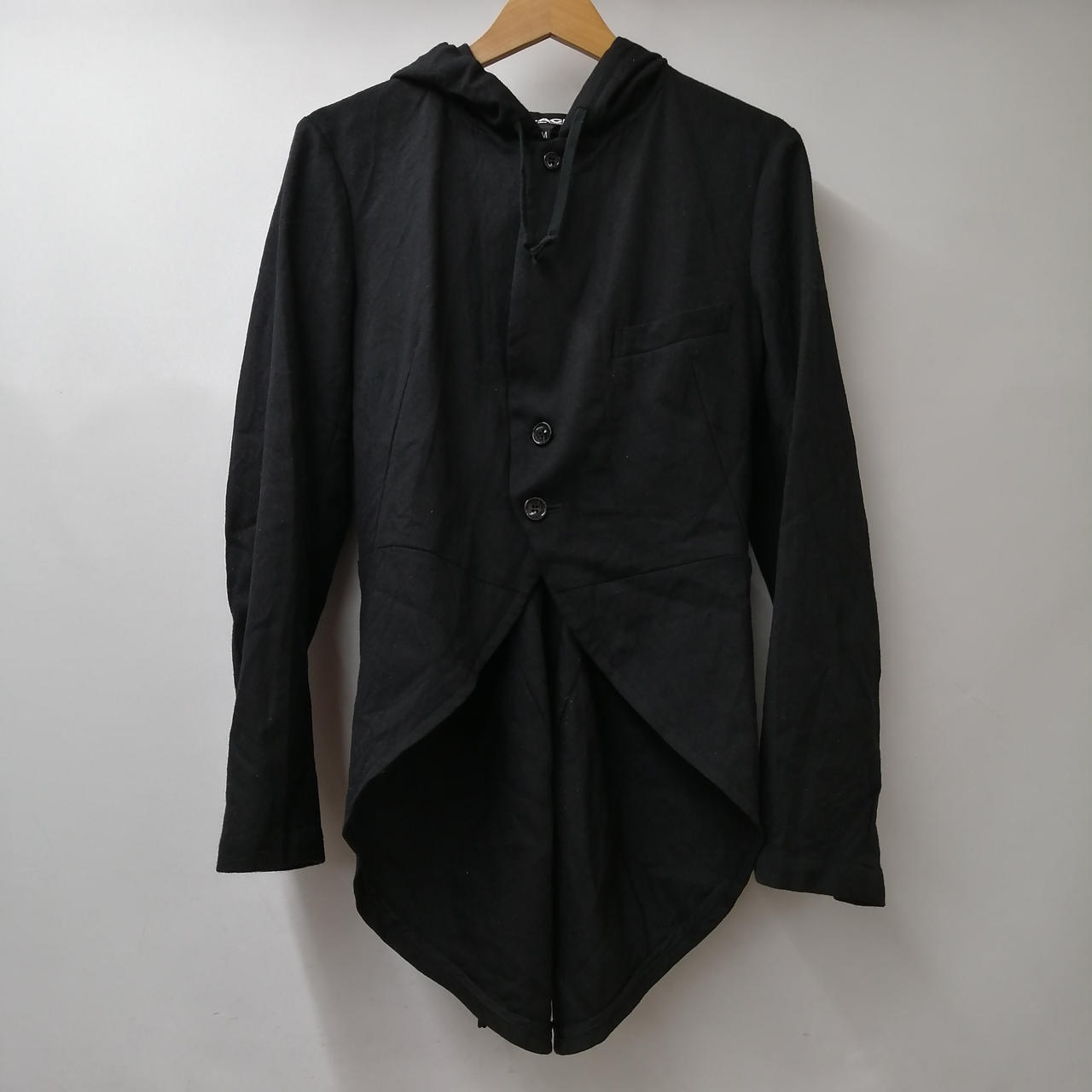 BLACK COMME DES GARCONS|ウールフーディー燕尾ジャケット