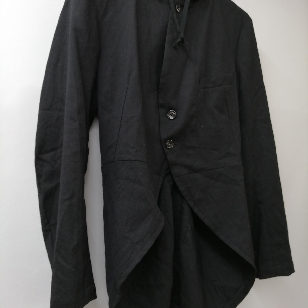 BLACK COMME DES GARCONS|ウールフーディー燕尾ジャケット