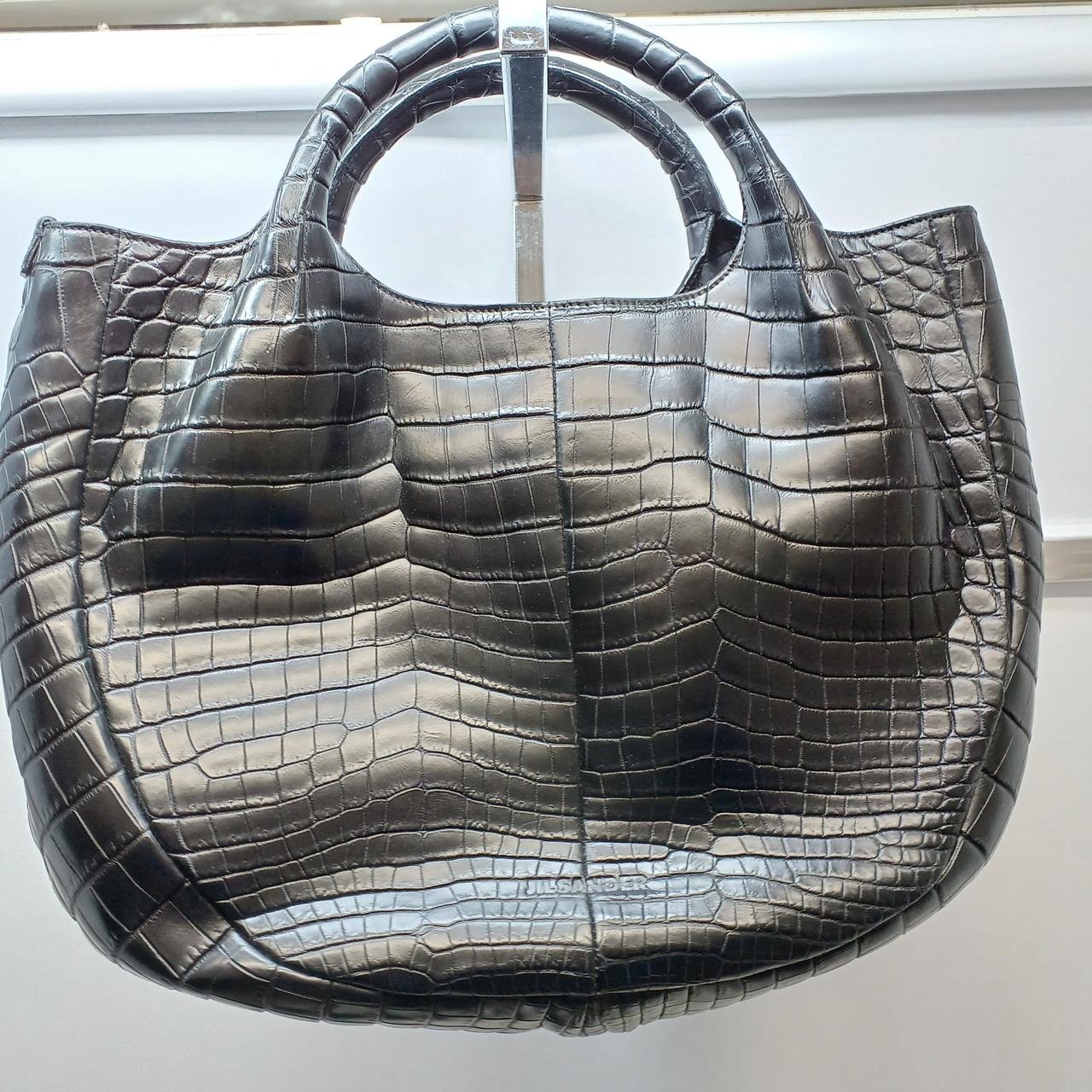 JIL SANDER 型番：BLK クロコバッグ