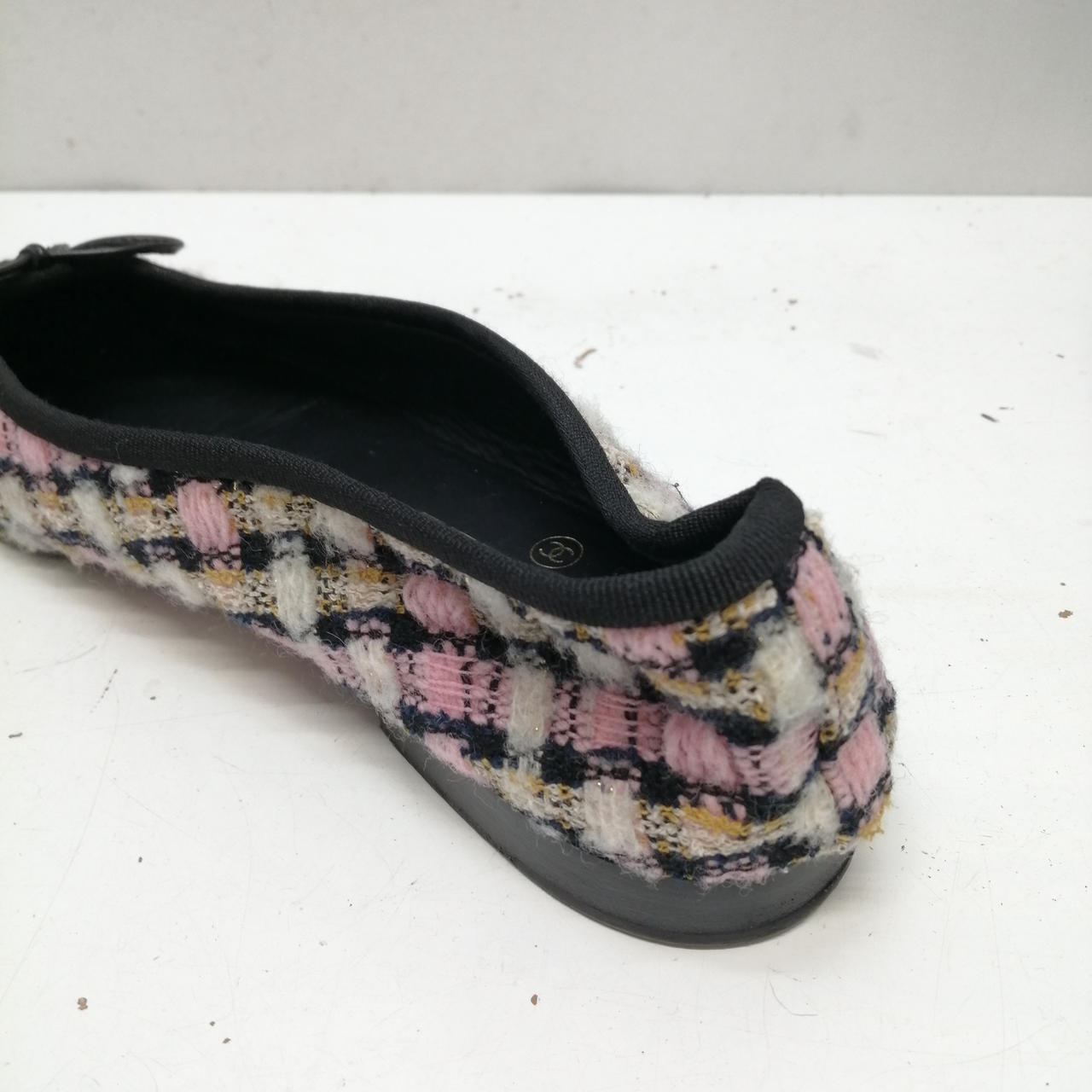 美品シャネル ツイード バレエシューズ ピンク 34C シャネル CHANEL シャネル ココマーク ツイード バレエシューズ