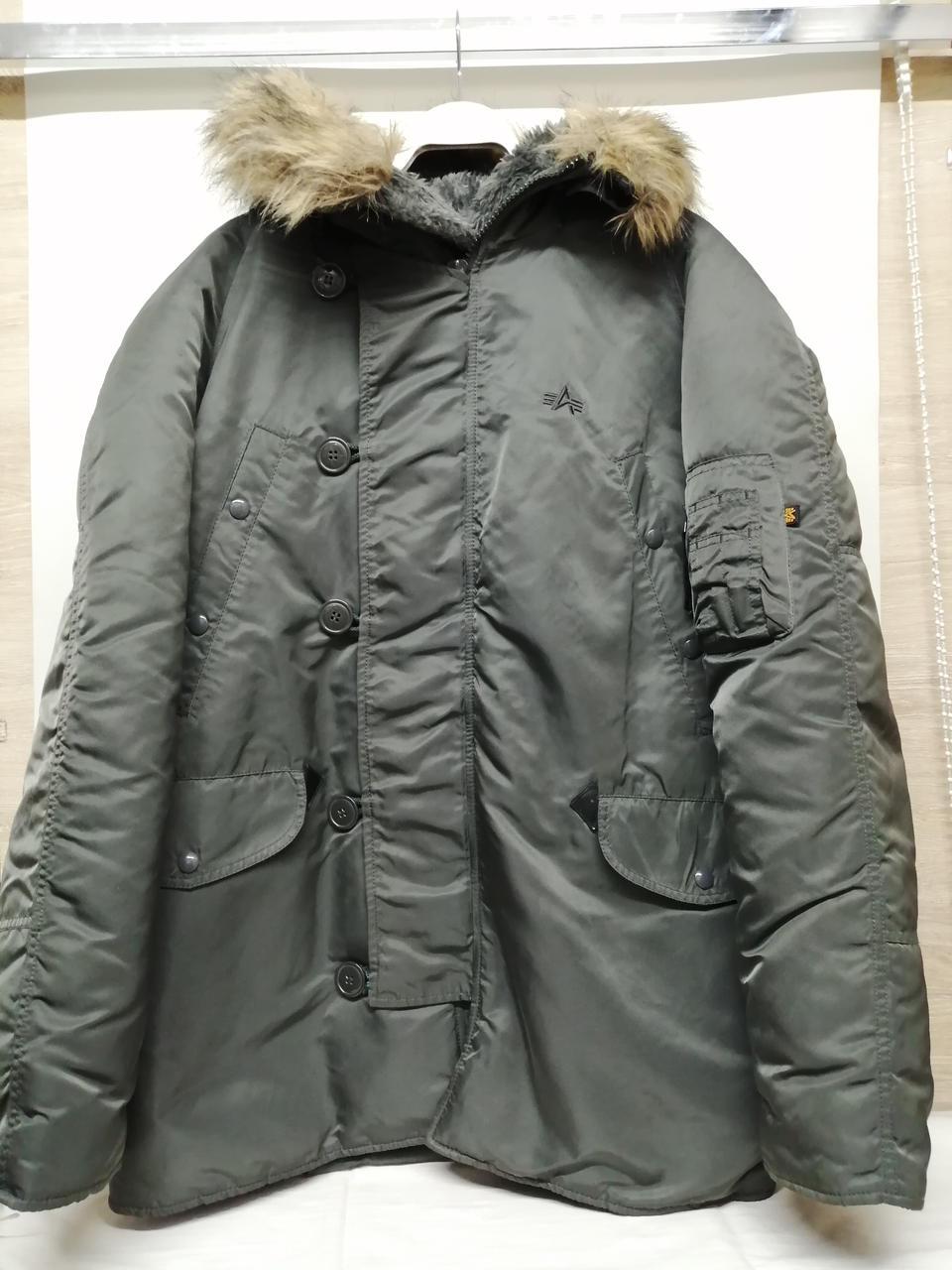 サタンアルバイト N-3Bジャケット シルバーグレー BIG SIZE 美品 サタンアルバイト N-3Bジャケット シルバーグレー BIG SIZE 美品