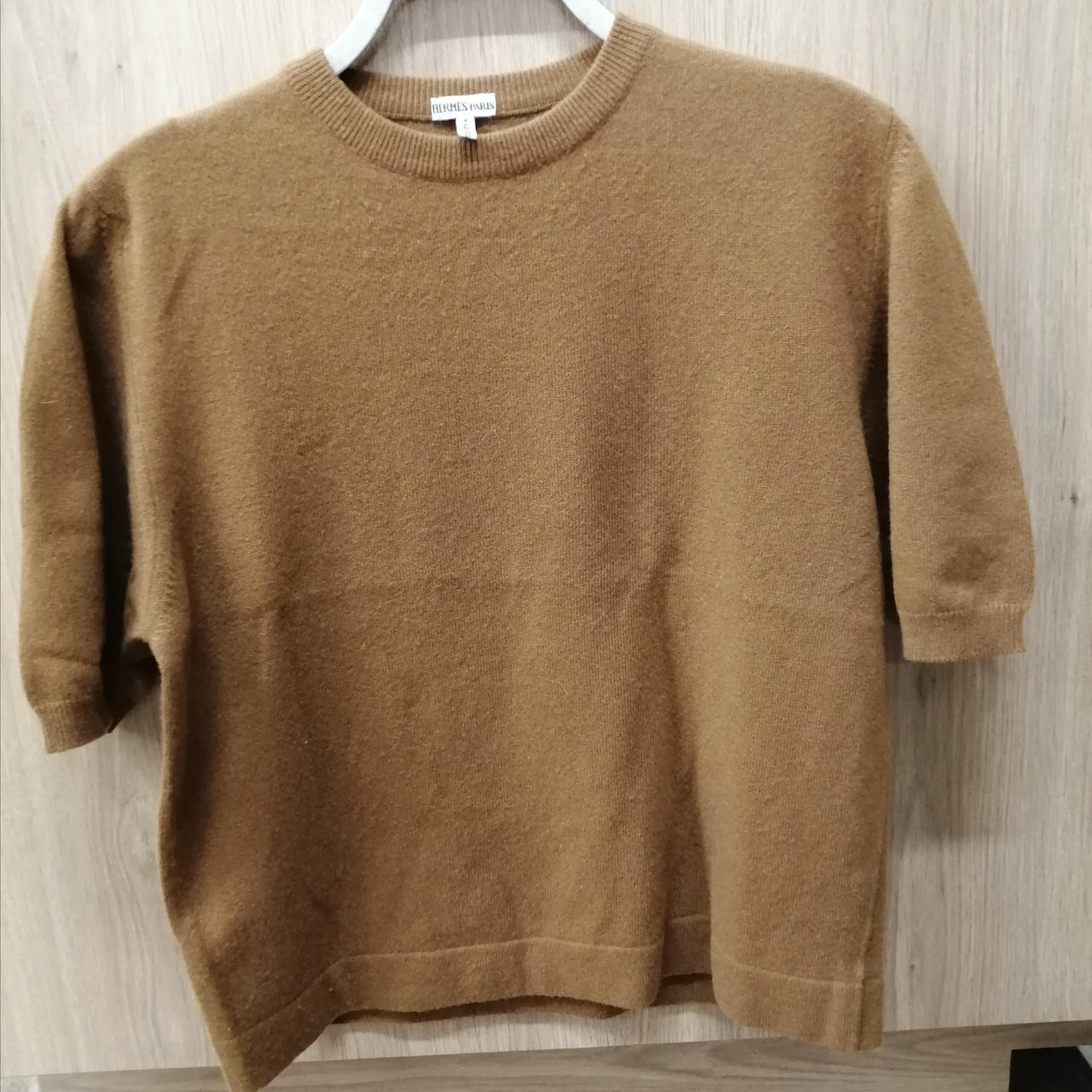 美品❢HERMES　エルメス　半袖　カシミヤ　ニット　34 エルメス(HERMES)|カシミヤ半袖ニット|HARDOFFオフモール