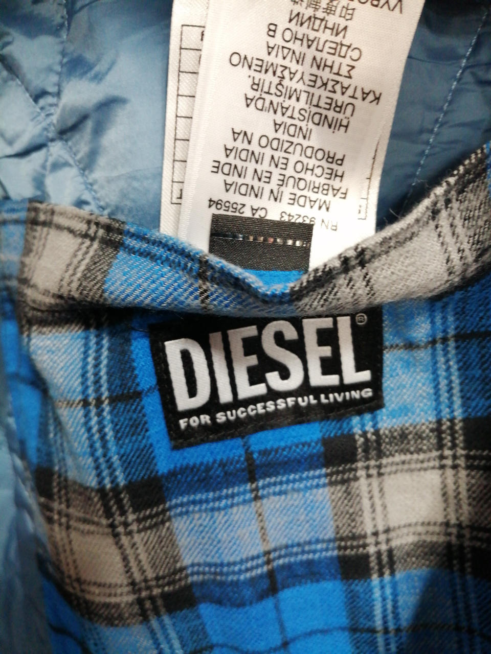 DIESEL シャツジャケット チェック柄 DIESEL（ディーゼル）の「メンズ シャツジャケット チェック柄