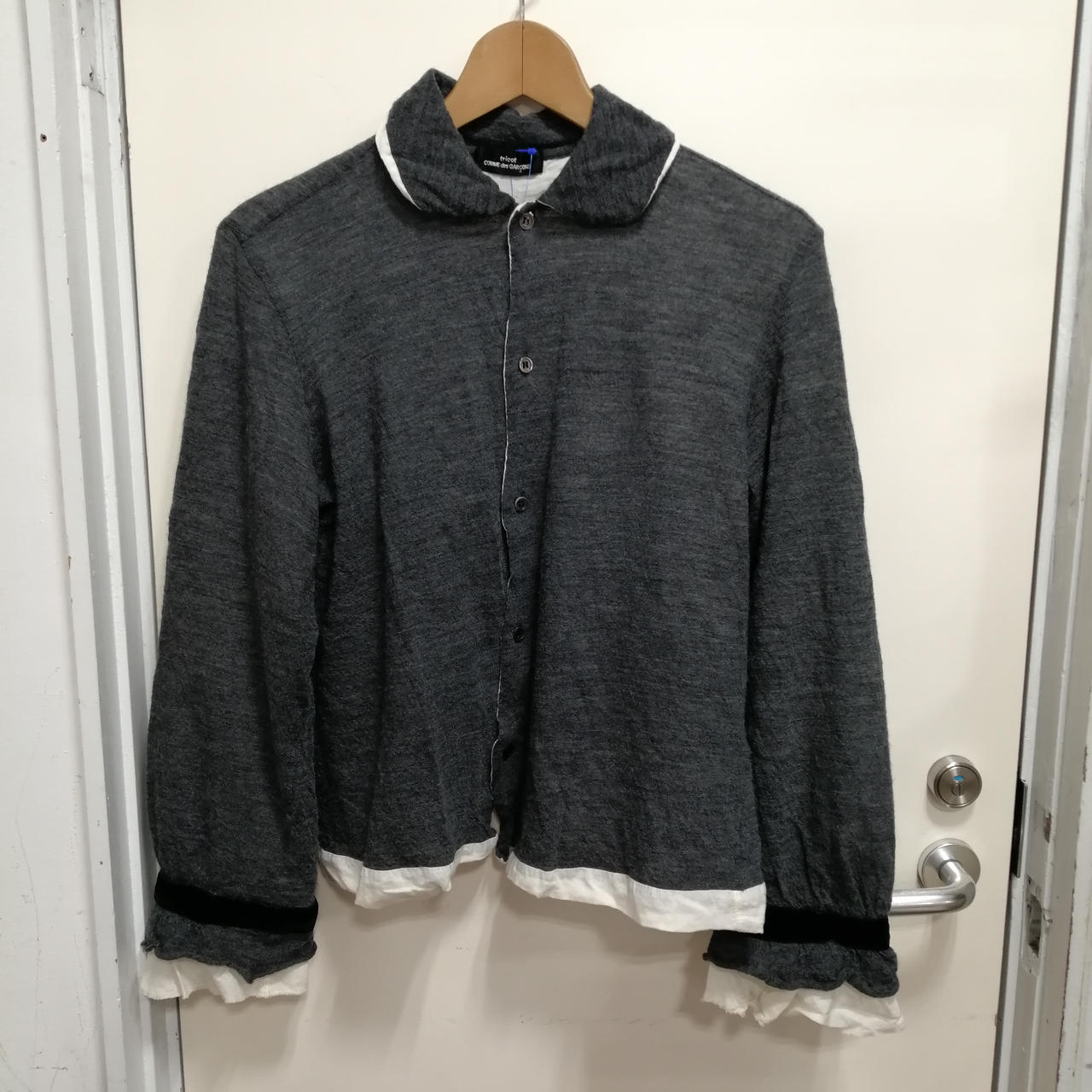 コムデギャルソンシャツ　レイヤード長袖カットソー Mサイズ コムデギャルソン シャツCOMME des GARCONS SHIRT パネルカラー