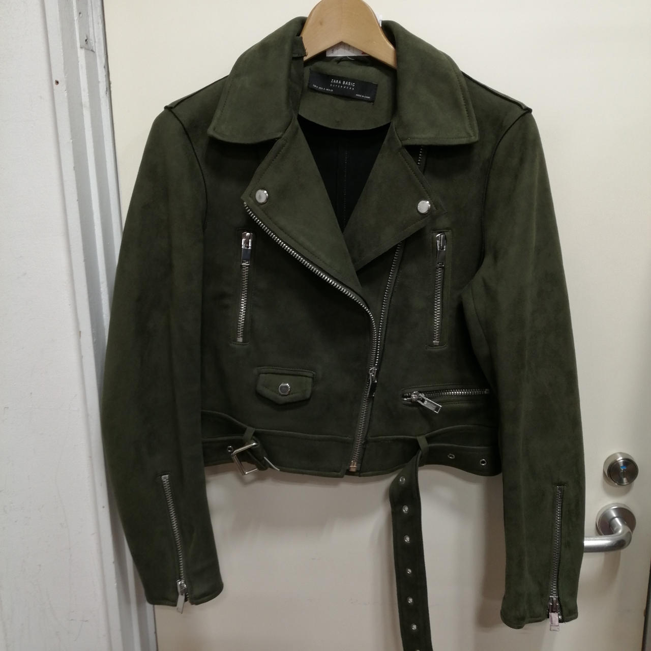 ZARA ライダースジャケット　カーキ ザラ(ZARA)|ダブルライダースジャケット|HARDOFFオフモール