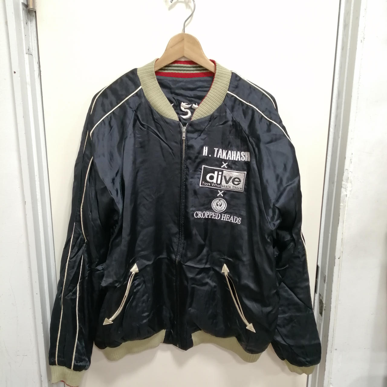 CROPPED HEADSクロップドヘッズ リバーシブルスカジャン 双白虎柄 M CROPPED HEADSクロップドヘッズ リバーシブルスカジャン 双白虎柄 M