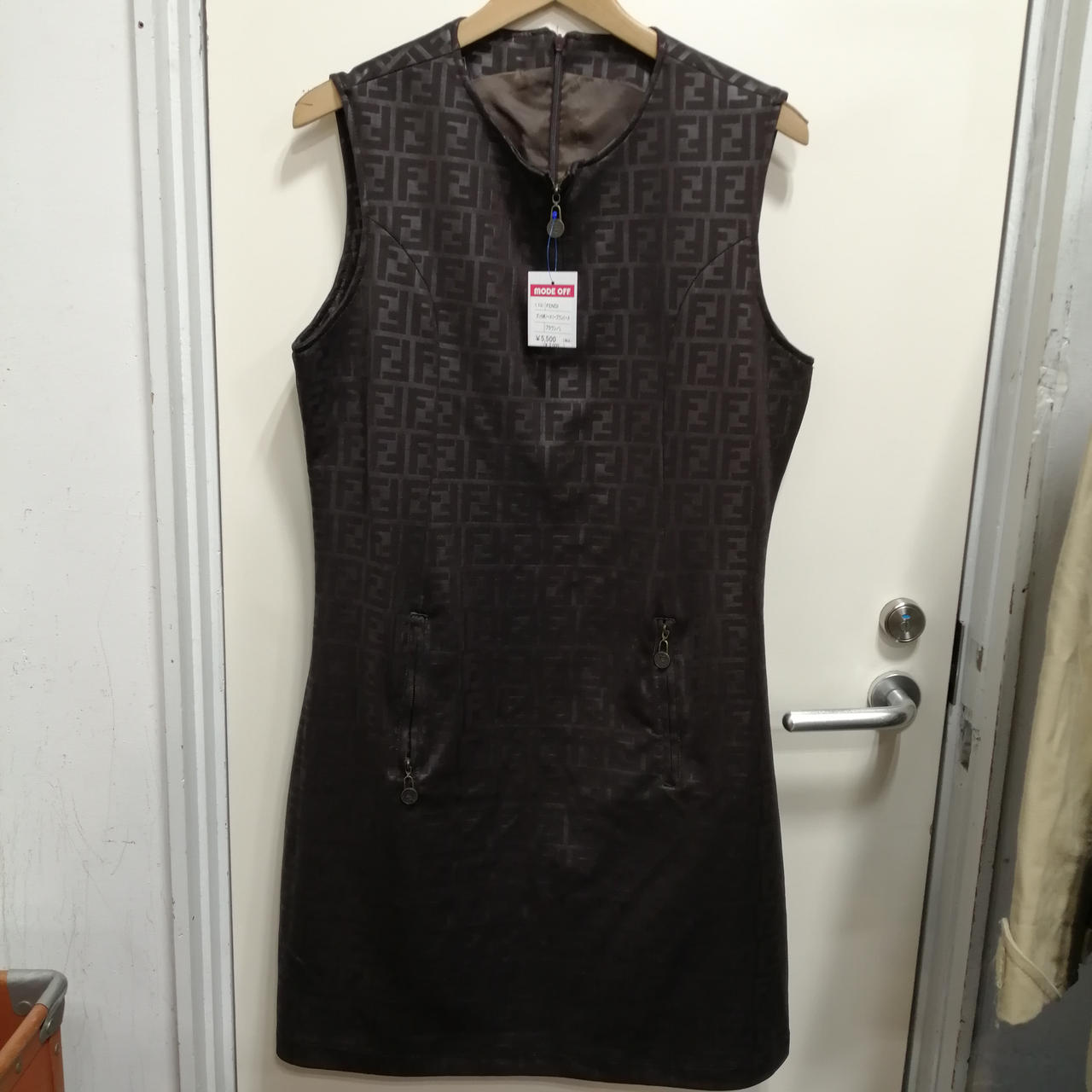 フェンディFENDIズッカ柄 ノースリーブワンピース FENDI ミニ