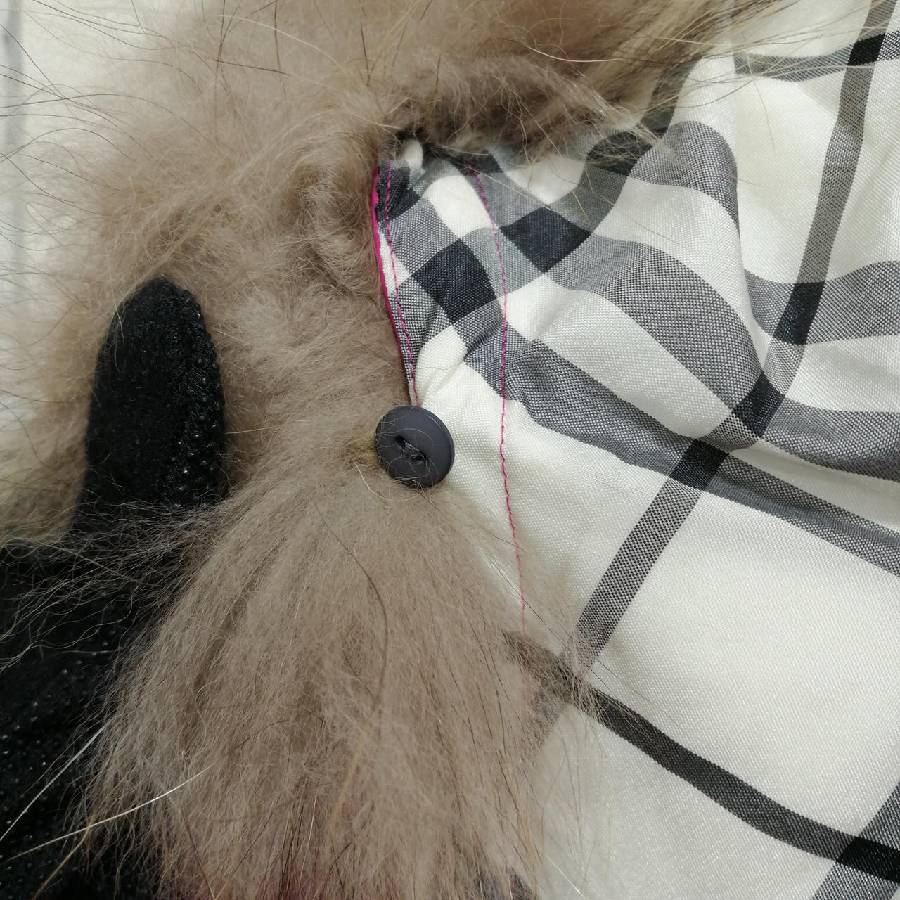 ファー取り外し可能