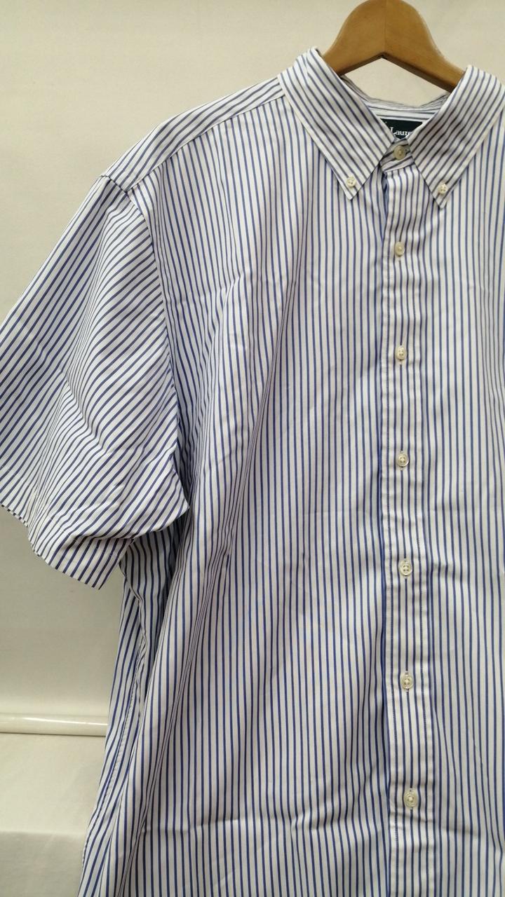 は*ー様 Polo Ralph Lauren 半袖シャツ M ストライプ POLO RALPH LAUREN(ポロ ラルフ ローレン) ストライプ半袖シャツ