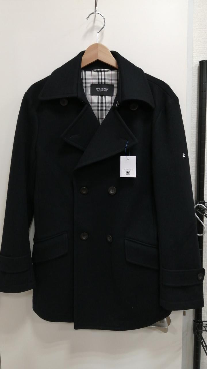 Burberryブラック ラベル　ダブルブレスト ピーコート黒 バーバリーブラックレーベル(BURBERRY BLACK LABEL)|ピーコート