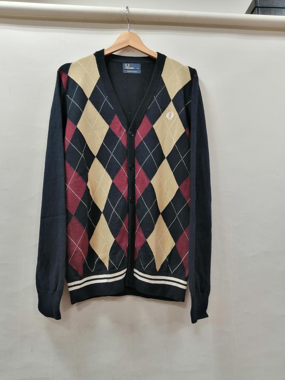 Thames Fredperry アーガイルカーディガン XS Thames Fredperry アーガイルカーディガン XS