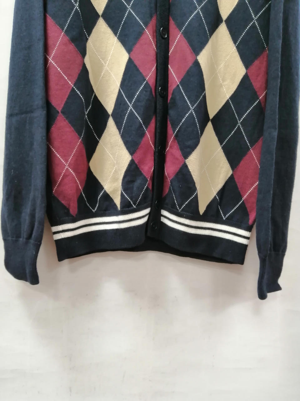 Thames Fredperry アーガイルカーディガン XS Thames Fredperry アーガイルカーディガン XS Thames Fredperry