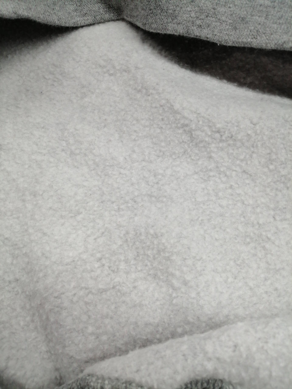 裏起毛、全体的に毛羽立ちあり