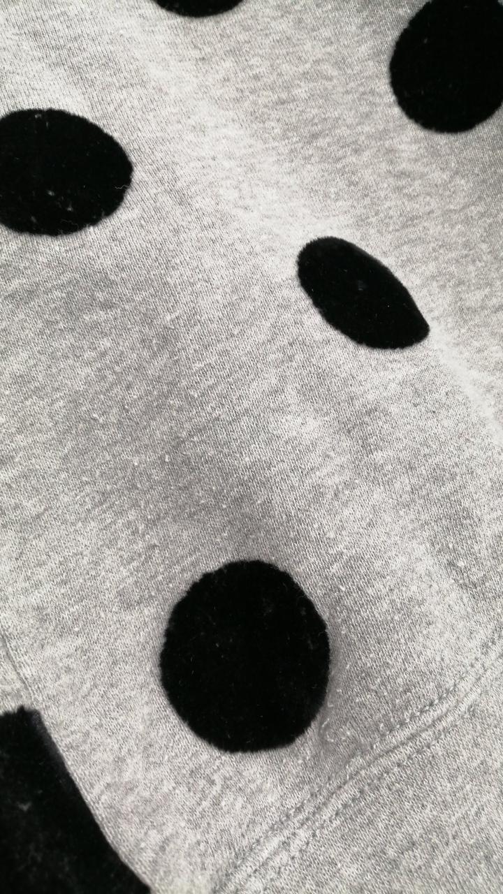 コムデギャルソンCOMME des GARCONS コットンドットフロッキースウェット グレー黒S 【レディース】 コムデギャルソンオム(COMME DES GARCONS HOMME