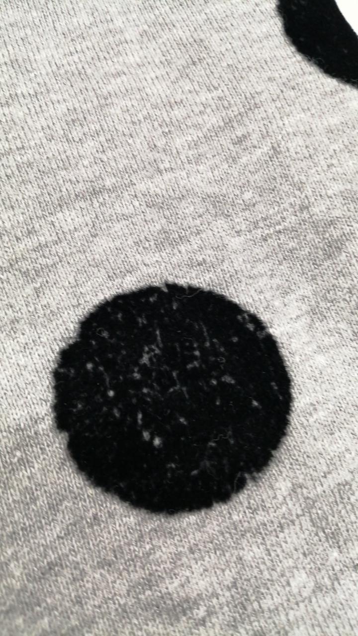 コムデギャルソンCOMME des GARCONS コットンドットフロッキースウェット グレー黒S 【レディース】 コムデギャルソンCOMME des GARCONS コットンドットフロッキー