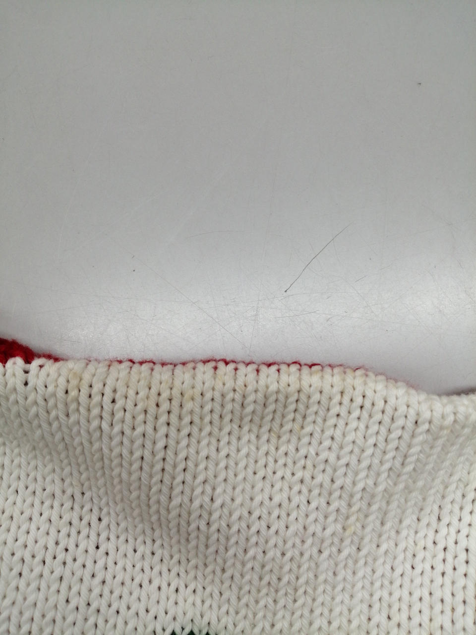 右肩に汚れあり